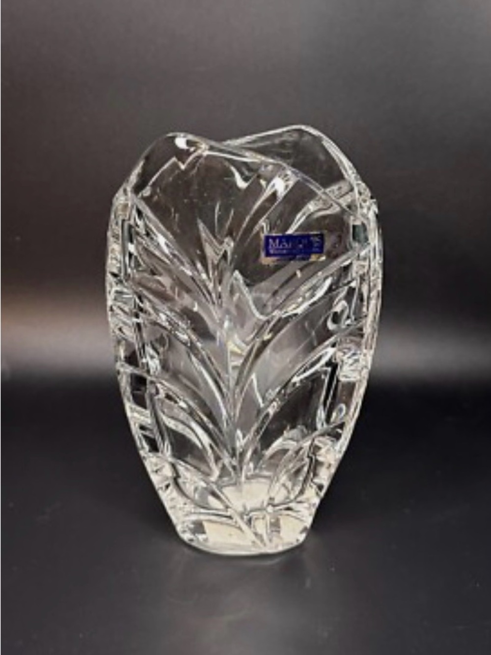Waterford Marquis Crystal Palma Floral Vase 6.75"" Signed Germany